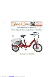 Velo-Trike Velo 24_E Bedienungsanleitung