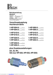 Walther 1-HP-020-2 Betriebsanleitung