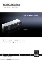 Rittal CMCIII Montageanleitung Und Bedienungsanleitung