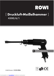 Rowi 4500/6/1 Bedienungsanleitung