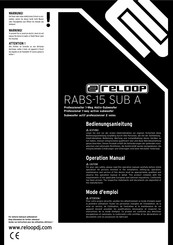 Reloop RABS-15 SUB A Bedienungsanleitung