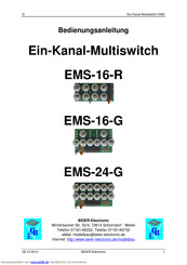 BEIER-Electronic EMS-16-G Bedienungsanleitung