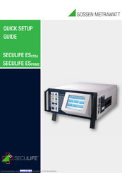 Gossen MetraWatt SECULIFE ESXTRA Schnellstartanleitung