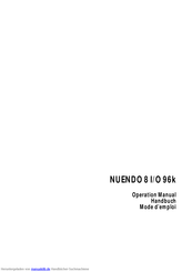 Steinberg NUENDO 8 I/O 96k Handbuch