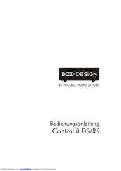 Box-Design Control it RS Bedienungsanleitung