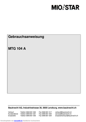 mio star MTG 104 A Gebrauchsanweisung