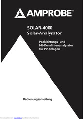 Amprobe SOLAR-4000 Bedienungsanleitung