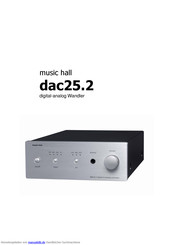Music Hall Audio dac25.2 Bedienungsanleitung
