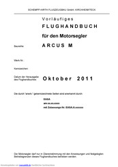 Schempp-Hirth Flugzeugbau ARCUS M Flughandbuch