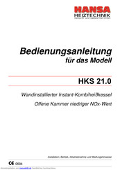 Hansa HKS 21.0 Bedienungsanleitung