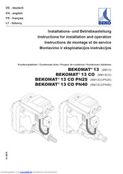 Beko BEKOMAT 13 CO PN25 Installationanleitung Und Betriebsanleitung