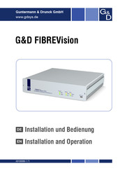 G&D FIBREVision-ARU Installation Und Betrieb