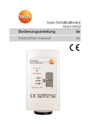 TESTO 0452 Bedienungsanleitung