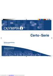 Olympia Certo Single Bedienungsanleitung