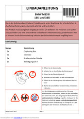 BMW M135i Einbauanweisungen