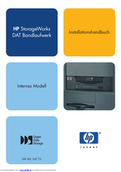 HP DAT 72i Installationshandbuch
