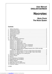Nixie Clock Nocrotec Benutzerhandbuch
