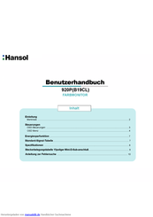 Hansol B19CL Benutzerhandbuch