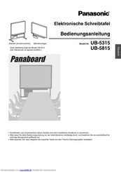 Panasonic UB-5815 Bedienungsanleitung