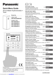 Panasonic WH-ADC0309H3E5 Schnellmenü-Anleitung