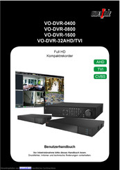 Video One VO-DVR-32AHD/TVI Benutzerhandbuch
