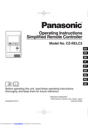Panasonic CZ-RELC2 Bedienungsanleitung