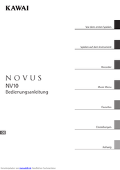 Kawai Novus NV10 Bedienungsanleitung