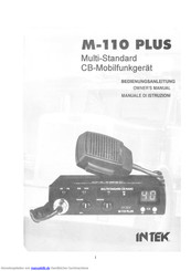 Intek M-110 PLUS Bedienungsanleitung