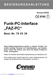 Conrad FAZ-PC Bedienungsanleitung