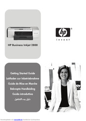 HP Business Inkjet 2800 Leitfaden Zur Inbetriebnahme