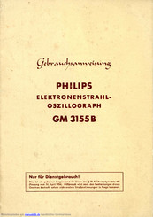 Philips GM 3155 B Gebrauchsanweisung