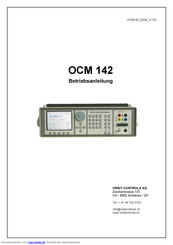 Orbit OCM 142 Betriebsanleitung