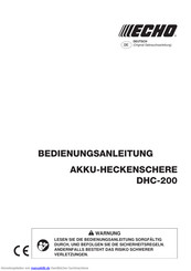 Echo DHC-200 Bedienungsanleitung