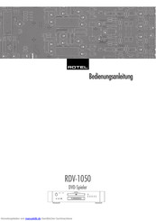 Rotel RDV-1050 Bedienungsanleitung