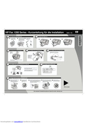HP Fax 1200 Serie Kurzanleitung Für Die Installation