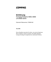 HP Compaq Presario 8000 Serie Handbuch