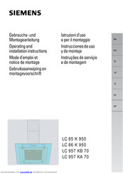 Siemens LC 957 KB 70 Gebrauchs- Und Montageanleitung