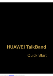 Huawei TalkBand B2 Schnellstartanleitung