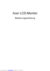 Acer ER320HQ Bedienungsanleitung