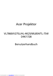 Acer ML854 Benutzerhandbuch