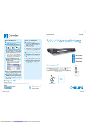 Philips DVDR3480 Schnellstartanleitung