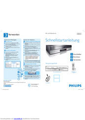 Philips dvdr3510v Schnellstartanleitung