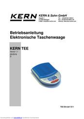 KERN TEE Betriebsanleitung