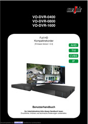 VideoOne VO-DVR-0400 HD Benutzerhandbuch