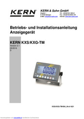 KERN KXS Betriebs Und Installationsanleitung