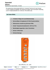 Procom WPS-04 Handbuch