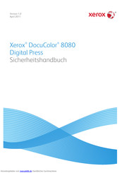 Xerox DocuColor 8080 Handbuch
