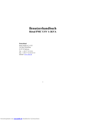 Rittal PMC USV 1-3kVA Benutzerhandbuch