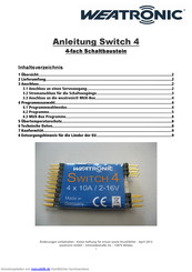 Weatronic Switch 4 Anleitung