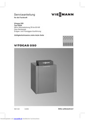 Viessmann Vitogas 050 Typ GS0A Serviceanleitung